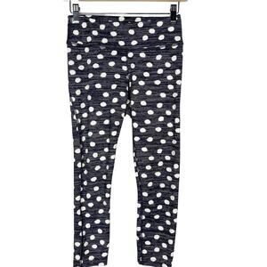 Outdoor Voices Small S Black White Polka Dot TechSweat Crop Leggings Workout